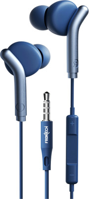 Frontech EF-0081BLU Earphone Deep Bass HD Audio | 3.5mm | For Call & Music Wired Headset Wired(Blue, In the Ear)