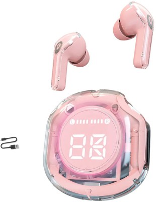 snowbudy T80 with Beast Mode Pro & 45 dB ANC, Ultra Bass Technology Bluetooth Gaming(Pink, True Wireless)