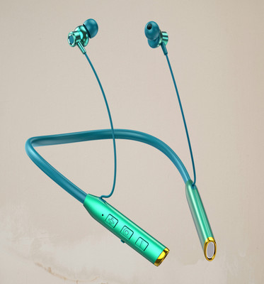 GREE MATT N80 Vibration Alert 48 Hours Playtime Cancellation Waterproof Neckband A12 Bluetooth(Green, In the Ear)