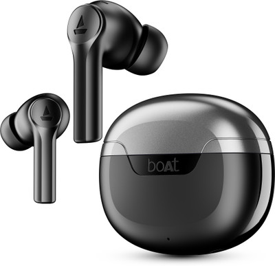 boAt Airdopes 300 w/ 4-Mics ENx Technology,Multipoint Connectivity & In Ear Detection Bluetooth(Gunmetal Black, True Wireless)