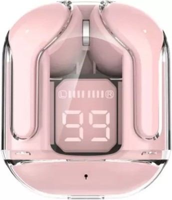 Like Star Crystal Wireless Earbuds, Transparent Charging Case &Digital, Touch& SiriSupport Bluetooth(Peach, True Wireless)