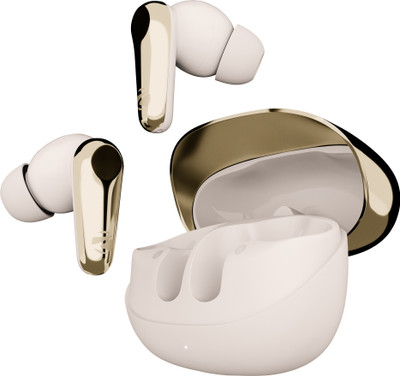 ZEBRONICS Monk + (Zeb-Pods 412), Upto 25H Backup, ANC & ENC, BT v5.4, Gaming Mode, Touch Bluetooth without Mic(White, In the Ear)