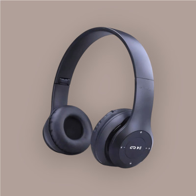 TWS Collapsible Bluetooth Headset featuring Hybrid Bass Tech_MZ Bluetooth & Wired(Black, On the Ear)