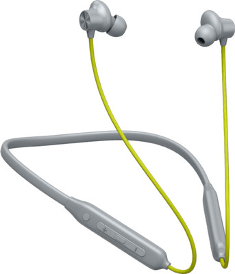 Microflash Q32 Bluetooth Headphones Neckband 50Hrs Battery, High Bass, MIC, Magnetic ON,OFF Bluetooth(Green, In the Ear)