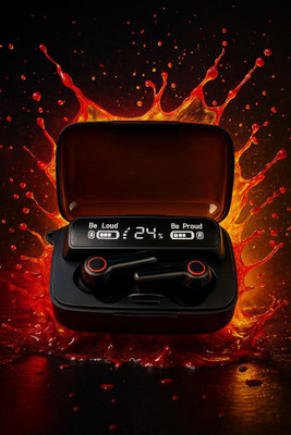 Luxora TWS Wireless Earbuds with LED Display, Deep Bass, 24H Battery Backup Bluetooth(Black, In the Ear)