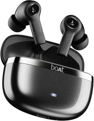 boAt Nirvana Ion ANC Pro w/ Hi-Res Audio with LDAC, ANC, 120H Battery, Multi-Connect Bluetooth(Crystal Black, True Wireless)