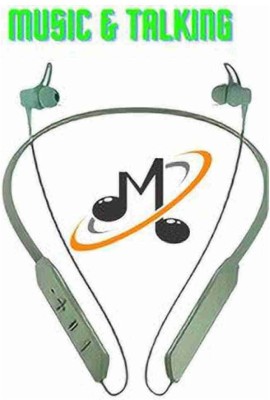 RARIBO 20 Hours Playtime Neckband hi-bass Wireless Bluetooth headphone Bluetooth Headset(Green, Black, In the Ear)