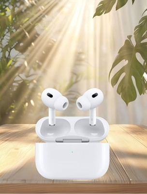 BeatFlow AirRode Pro 2 (2nd generation) Deep Audio with MagSafe Case-(USB-C) Bluetooth(White, In the Ear)