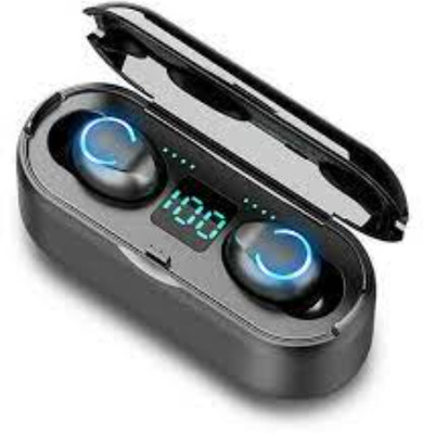 GUGGU TAE_5715A_TWS F9 Wireless Earbuds Bluetooth Headset Bluetooth(Black, True Wireless)