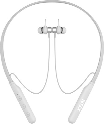 XBN bt apolo Bluetooth Neckband Wireless Headset Bluetooth Headset Bluetooth Gaming Headset(White, In the Ear)