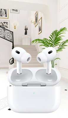 BeatFlow Earpods Pro 2 (2nd generation) 24 Hours* Playtime,Perfect for Music,USB-C M108 Bluetooth(White, True Wireless)