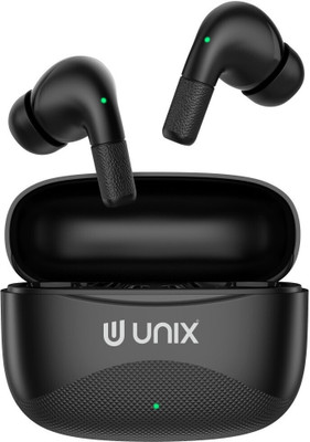 Unix Brizo Upto 48 Hours Playtime* Dual ENC 45 Ms Gaming True Wireless Earbuds Bluetooth(Black, In the Ear)
