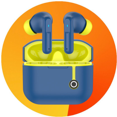 E EARBOUT SUPREME Bluetooth Headset with Deep Bass, 4 Mics Clear Call & Fast Charging Bluetooth Gaming(Blue, True Wireless)