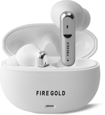 FIREGOLD Tws 151 Airdops Hd Sound & 40hr Playtime, Dual Pairing 4 Mic ENC, Bluetooth(White, True Wireless)
