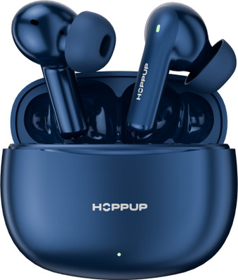 HOPPUP AirDoze 402 Earbuds with 50H PlayTime, 40MS Low Latency, AI ENC & 5.4v Bluetooth(Navy Blue, True Wireless)
