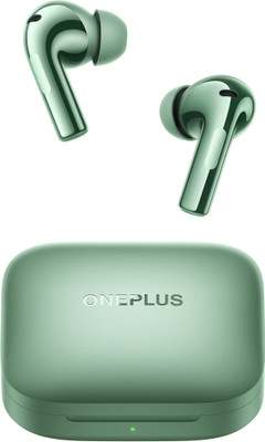 OnePlus Buds 3 TWS, in Ear Earbuds with Sliding Volume Control and 49dB ANC Gaming Bluetooth(Minty Green, True Wireless)