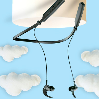 GPQ STORE Rokerz 235 Pro Wireless Bluetooth Neckband(0.3167 Bluetooth(Black, In the Ear)
