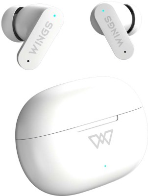Wings Phantom 315 Earbuds with 40 hrs Battery Backup, ENC Mic Game Mode Bluetooth Headset(White, In the Ear)