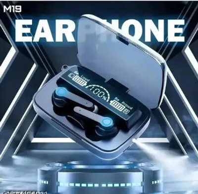 The P Earbuds M19 PRO with Power Bank Upto 48Hrs Playback Bluetooth Headset M15 Bluetooth(Black, In the Ear)
