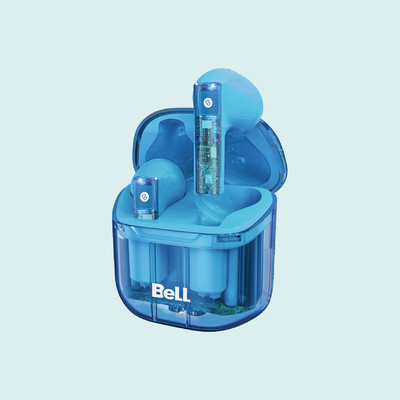 BELL TWS PodsClear in-Ear Wireless Charging Portable Bluetooth Earbuds, Finger Sensor Bluetooth(Blue, True Wireless)