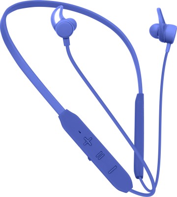 RARIBO 30 Hours Playtime Bluetooth Neckband with Fast Charge & Bass Boost Bluetooth Headset(Blue, In the Ear)