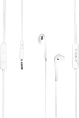 snowbudy X70 Pro + Earphones 3.5Mm Jack Wired with Mic white Good Work-A6 Wired Headset(White, In the Ear)