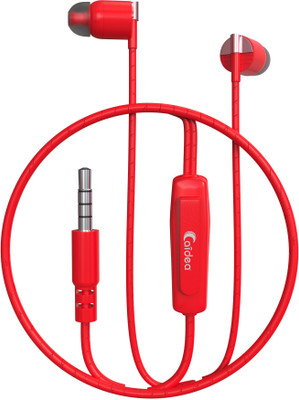 Caidea CHF500 - 3.5mm Jack Clear Hi-Fi Sound, Deep Bass Wired Earphone With Mic Wired(Red, In the Ear)