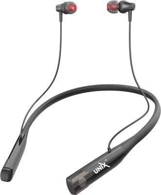 Unix Nebula 96 Hours Playing Time Fast Charging with Touch & Vibration Alert Bluetooth Headset(Black, In the Ear)