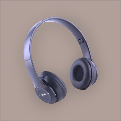 TWS Folding Bluetooth Headset with Pillar Bass Foundation_CS Bluetooth & Wired(Black, On the Ear)
