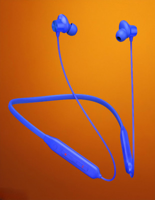 MR.NOBODY 80Hours Playing Time Fast Charging,IPX5 Bluetooth Neckband Earphone N10 Bluetooth Gaming(Blue, In the Ear)
