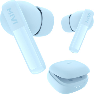 Mivi Duopods K2, 40Hrs PT, HD Call, Fast Charging, 50ms Latency,IPX4, Voice Asst.5.3v Bluetooth(Brisk Blue, True Wireless)