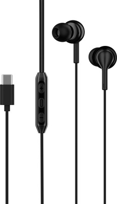 boAt Bassheads 100 C w/ Type-c Jack, boAt Signature Sound & Integrated Controls Wired(Black2, In the Ear)