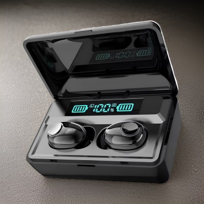 FRONY T8 True Wireless Earbuds: IPX5, Digital Display Charging Case, HD & Mic vp86 Bluetooth Headset(Black, In the Ear)