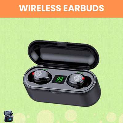 SACRO F9 Wireless Earbuds Upto 48Hrs Playtime with Crystal Clear Sound High BassQ1 Bluetooth(Black, True Wireless)