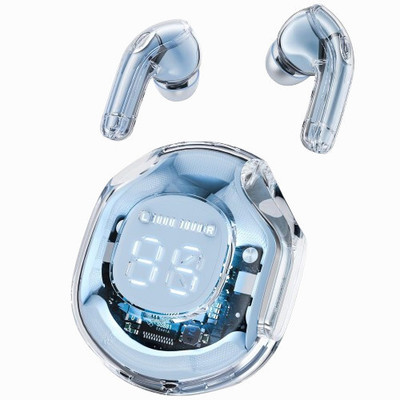 NRP STAR TWS Gaming Earbuds with Transparent Charging Case, BT 5.3, Quick Charge Tech Bluetooth(Blue, In the Ear)