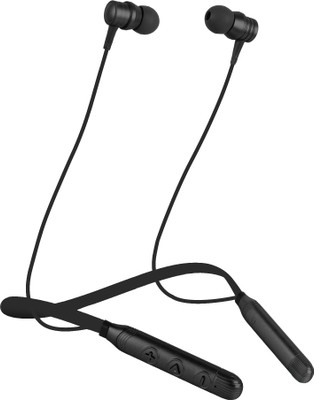Alchiko Fire Neckband Stereo High Bass Sound upto 22 Hours Playback Type C Fast Charging Bluetooth(Black, In the Ear)