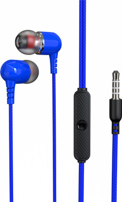 Zusix VX-02 Wired Earphone Handsfree with Mic Wired(Blue, In the Ear)