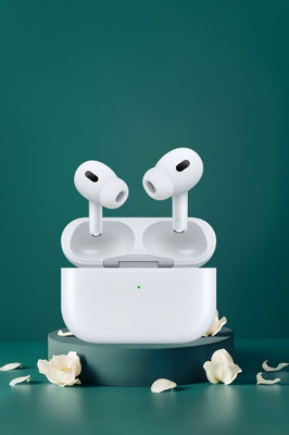 SANNO WORLD Air-podx pro (2nd generation) MX313 with Carbon Upto 12Hrs Playtime (USB-C) Bluetooth(White, On the Ear)