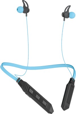 TEQIR Bluetooth Headset Neckband Wireless Bluetooth for All Smartphones Bluetooth Headset(Blue, In the Ear)