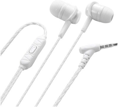MZ M108 STEREO EARPHONE Strong Bass HD Stereo Wired(White, In the Ear)