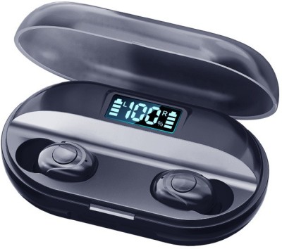 ashron Earbuds TWS T2Buds Wireless Smart Earphone with Power Bank & Charging Case C56 Bluetooth Headset(Black, True Wireless)