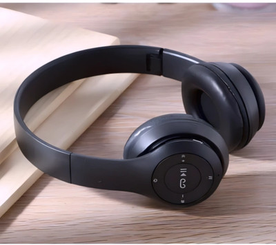 AIZINA True Sound Headphones with SD Card, Long Battery & Mic_H2 Bluetooth & Wired(Black, On the Ear)