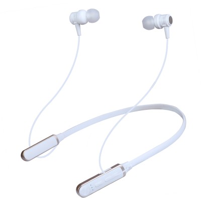 IZWI Baseus U2 Pro Go Neck Neckband Wireless With Mic Headphones/Earphones Bluetooth Gaming Headset(White, Gold, Multicolor, In the Ear)