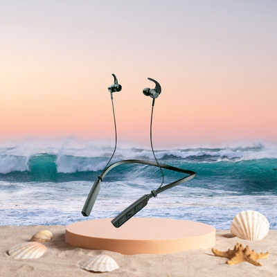 QPG STORE Rokerz 235 Pro Wireless Bluetooth Neckband(0.1787 Bluetooth(Black, In the Ear)