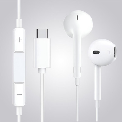X88 Pro Type C Mic Wired Headphone In-ear Earphone for iPhone 15 pro Wired(White, In the Ear)
