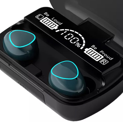 Seashot M10 TWS Bluetooth 5.1 Earphone Charging box wireless Earbuds Bluetooth(Black, In the Ear)