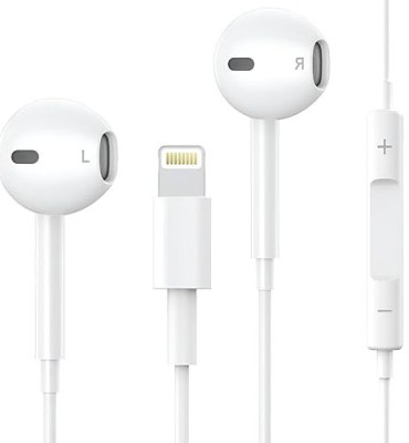 Vntex Earphone, For iPhone -7/8/X/XS/XR/11/12/13/14-PRO/Max Wired Headset Wired Headset(IPHONE WIRED EARPHONE, White, In the Ear)