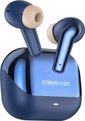 ERRAYNIX BOOM69 with 40 Hr Playtime Bluetooth Earbuds ,Quad Mic ENC,Hi-Bass BT5.4 Bluetooth(Blue, True Wireless)