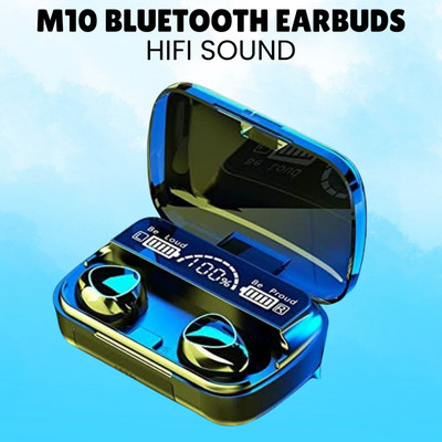 SACRO M10 Wireless (Earbuds) Power Bank LED Display with Deep Bass Stereo Sound Z335 Bluetooth(Black, True Wireless)