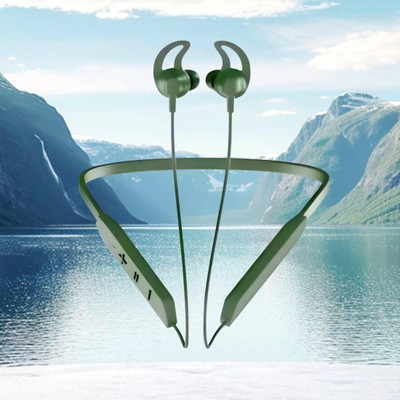 Clairbell Bluetooth Headset Neckband with mic BT-Max 30H Playtime & Calling VibrationP103 Bluetooth(Green, True Wireless)